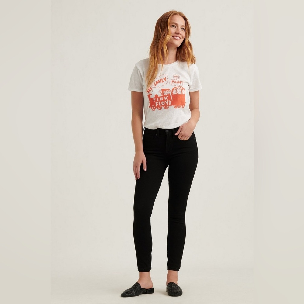 Lucky brand size 4 Ava mid rise black jeans skinny ankle